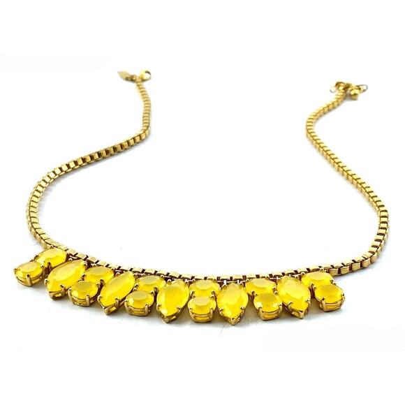 Kate Spade Neon Yellow Marquee Bib Statement Necklace - Picture 4 of 10